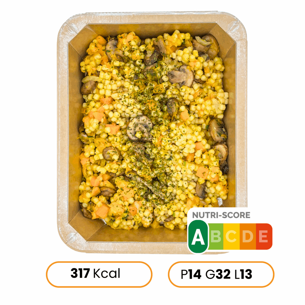 Risotto de blé perlé aux champignons & courge rôtie