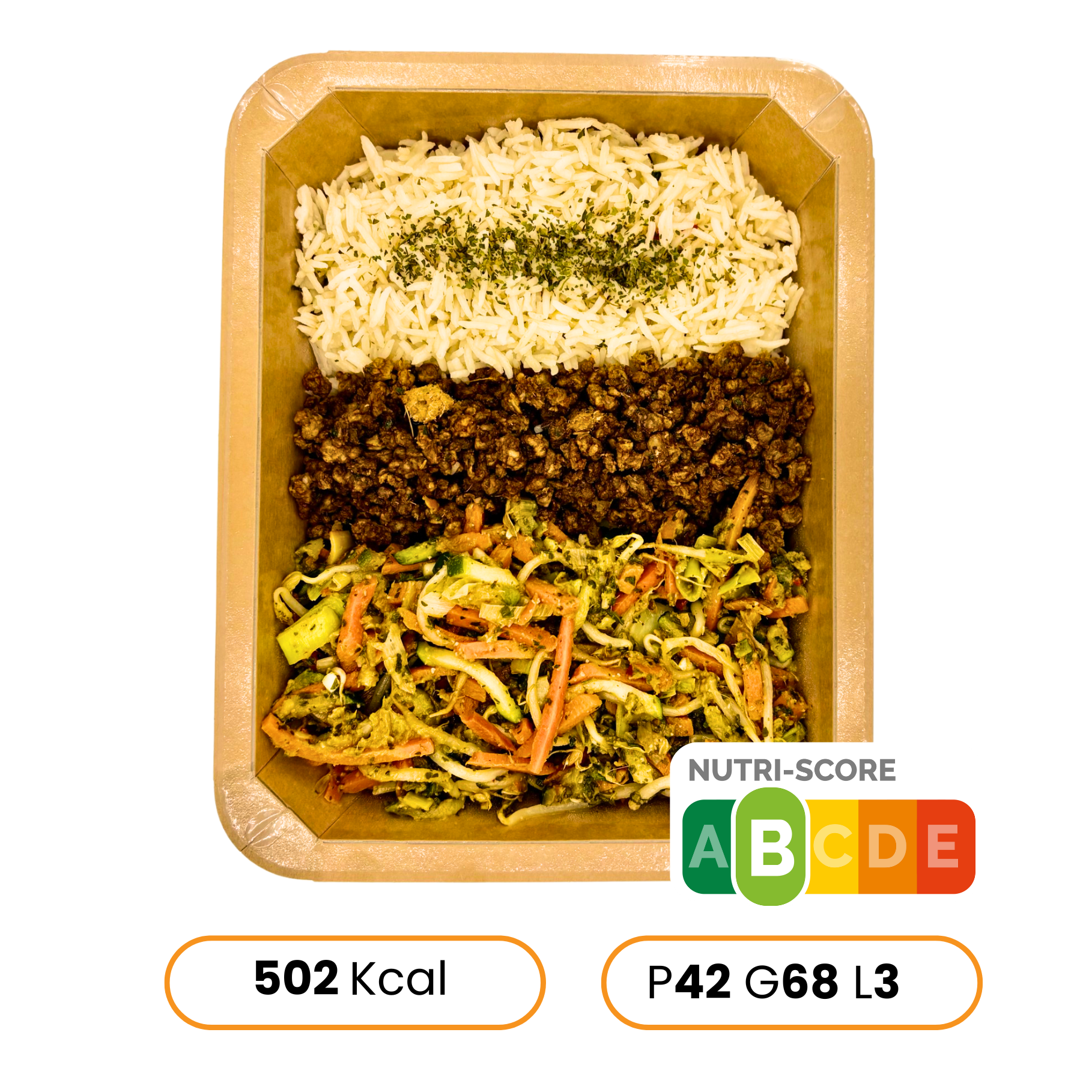 Curry vert de légumes et haché végetal façon thaï